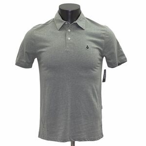 VOLCOM Gray Short Sleeve Polo Shirt Men's Small